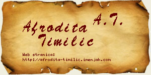 Afrodita Timilić vizit kartica